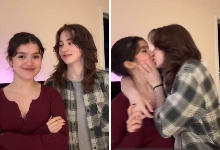 Filha de Sandra Annenberg posta foto beijando a namorada em fantasia de casal para o Halloween