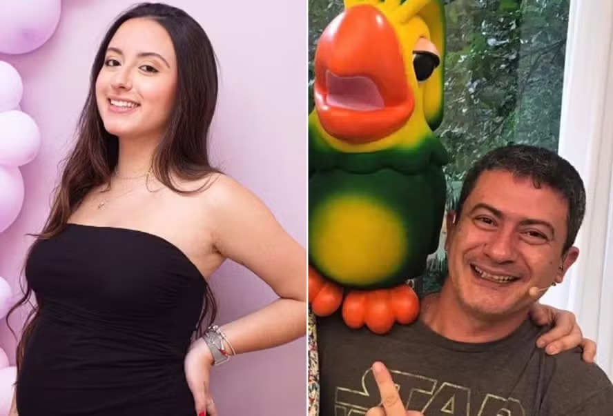 Ex de Tom Veiga, o eterno Louro José, anuncia gravidez da filha dele: ‘Agora é vovô Tom’