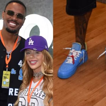 Goleiro do Palmeiras, Carlos Miguel surge com tênis raro de R$ 17 mil em dia de Fórmula 1 com a namorada