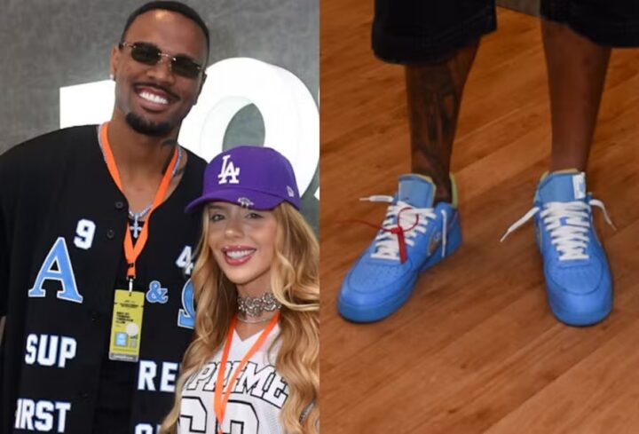 Goleiro do Palmeiras, Carlos Miguel surge com tênis raro de R$ 17 mil em dia de Fórmula 1 com a namorada