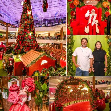 Salvador Shopping inaugura decoração de Natal com espetáculo e chegada do Papai Noel; veja fotos