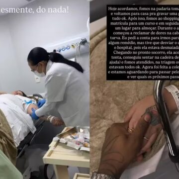 Thais Carla é levada às pressas para o hospital após desmaiar durante almoço