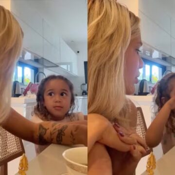 Filha de Karoline Lima relata ter visto ‘menino malvado’ e ‘coisa branca’ em casa: ‘Me deu um susto’