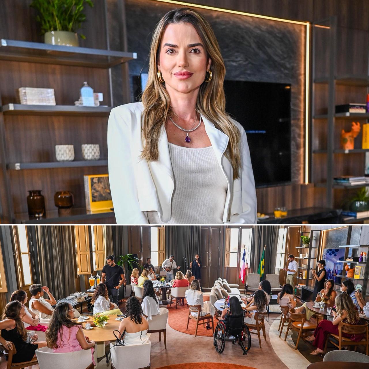 Roberta Caires reúne mulheres empreendedoras para café da manhã no Palacete Tirachapéu; veja fotos