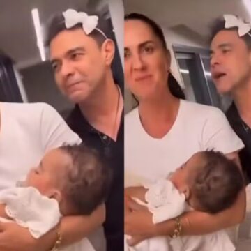 Zezé Di Camargo diverte Graciele Lacerda ao imitar filha: ‘Quero mamar’