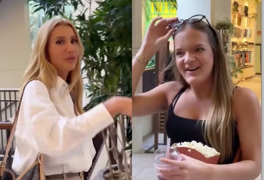 Ana Paula Siebert flagra Rafaella Justus ‘matando aula’ no shopping