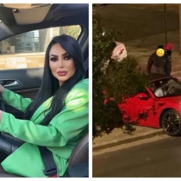 Influenciadora erra manobra e sobe com Porsche de mais de R$ 1 milhão em canteiro