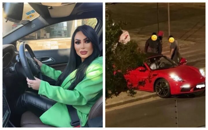Influenciadora erra manobra e sobe com Porsche de mais de R$ 1 milhão em canteiro