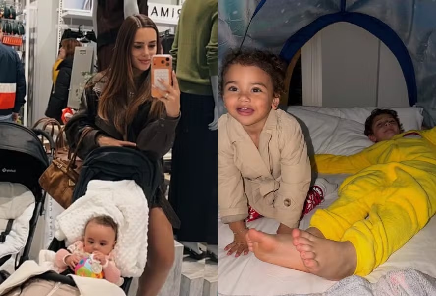 Bruna Biancardi mostra Mavie com Davi Lucca em Barcelona e desabafa: ‘Péssimo para crianças’