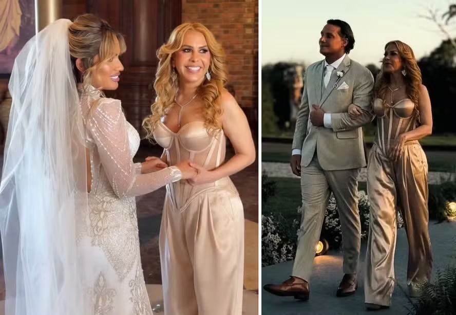 Filha de Joelma rebate críticas ao look da mãe no seu casamento: ‘Não seguimos padrões’