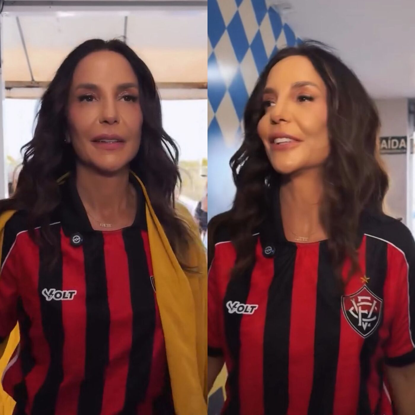 Com camisa do Vitória, Ivete Sangalo chega ao Wet Eventos para comandar o Clareou em Salvador