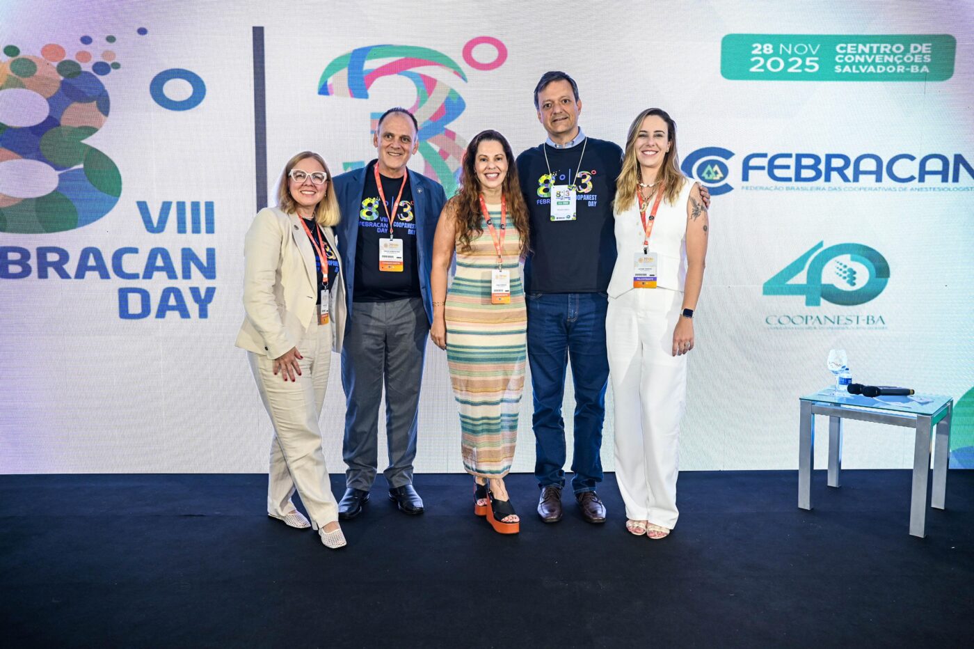 Andrea Moraes, Carlos Alberto Dias, Joana Thompson, Eduardo Ladeira e Luciana Tedeschi