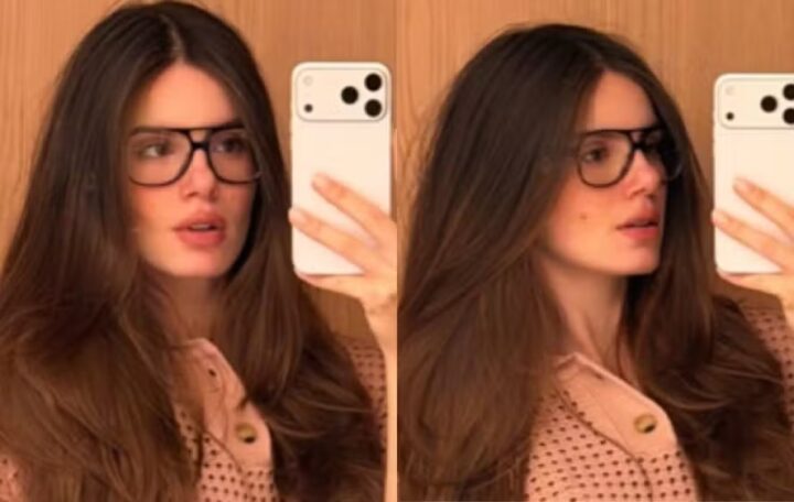 Com o barrigão em destaque, Camila Queiroz mostra novo corte de cabelo