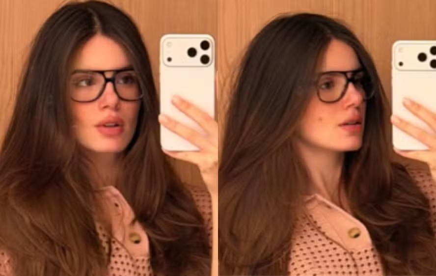 Com o barrigão em destaque, Camila Queiroz mostra novo corte de cabelo