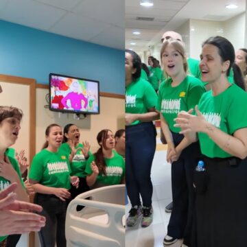 Grupo de cantores voluntários viraliza após se apresentar para pacientes de hospital no Rio