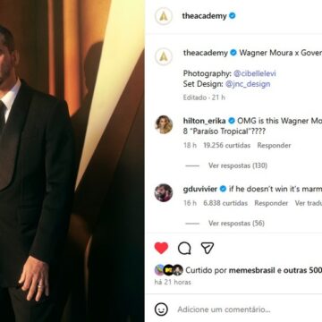 Foto de Wagner Moura no perfil do Oscar chega a meio milhão de curtidas em menos de 24h