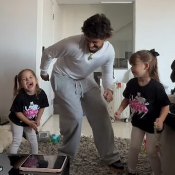 Filhas de Zé Felipe e Virgínia encantam em momento de diversão com o pai