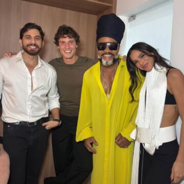 Gustavo Mioto registra encontro com Shawn Mendes, Carlinhos Brown e Bruna Marquezine em São Paulo