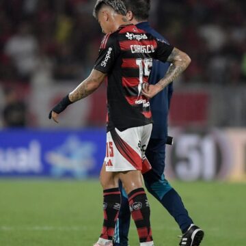 Carrascal tem edema ósseo e vira problema no Fla para a final da Libertadores