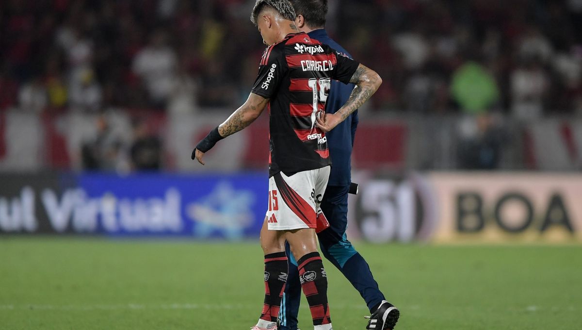 Carrascal tem edema ósseo e vira problema no Fla para a final da Libertadores