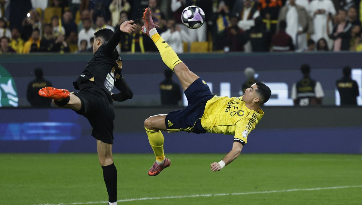 Ele fez de novo! Cristiano Ronaldo faz golaço de bicicleta em goleada do Al-Nassr; veja vídeo