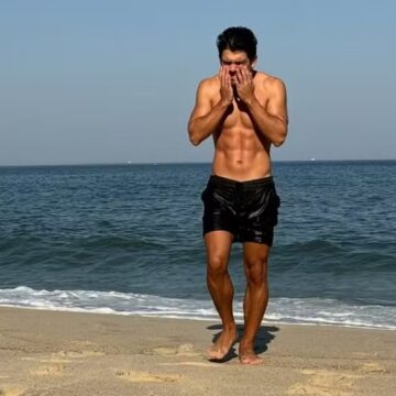 Daniel Rangel curte praia e se prepara para nova novela da Globo