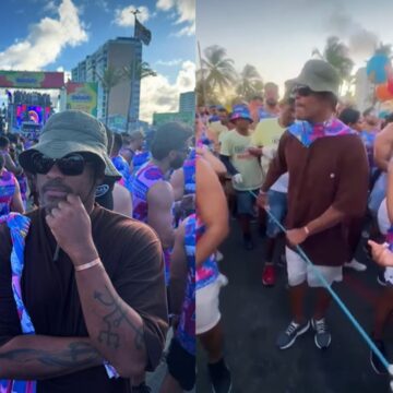 Denny Denan estreia como folião e curte trio de Ivete no Pré-Caju