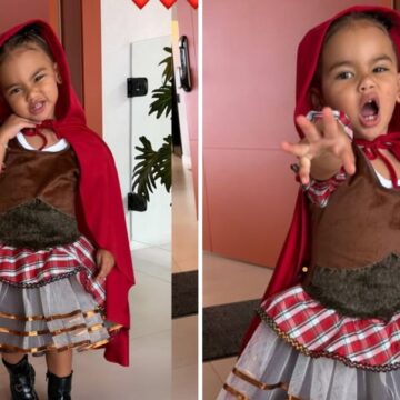 Bruna Biancardi encanta ao mostrar filha Mavie fantasiada de ‘Chapeuzinho Vermelho’; veja