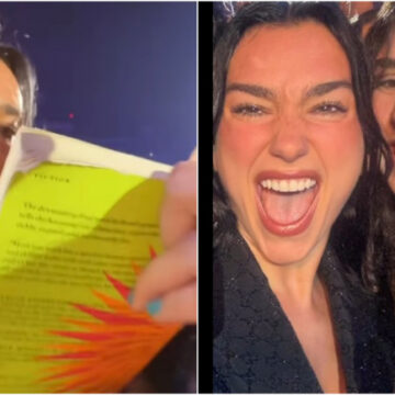 Dua Lipa ganha livro de Clarice Lispector de fã brasileira durante show; assista