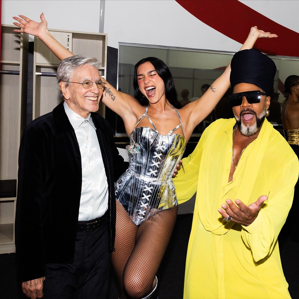 Caetano Veloso e Carlinhos Brown ganham homenagem especial de Dua Lipa: “Gigantes”
