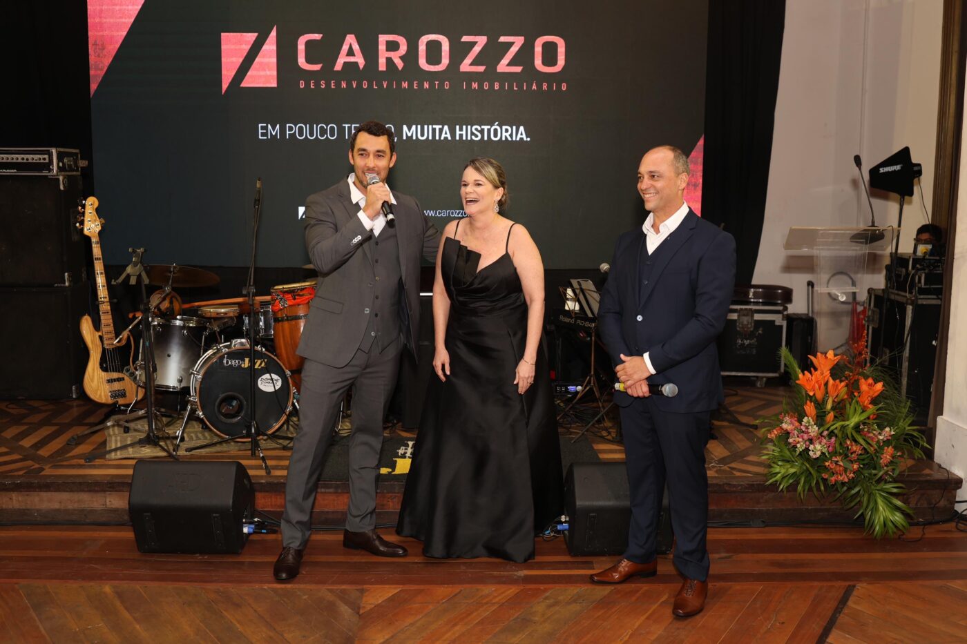Francisco Carozzo, Carla Portugal e Leandro Carozzo