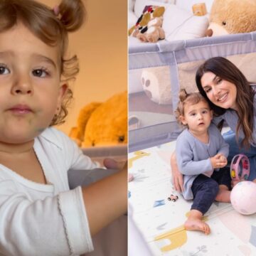 Fernanda Paes Leme encanta a web ao mostrar que a filha de um ano é fã de MPB: “Caetano Veloso, Gilberto Gil”