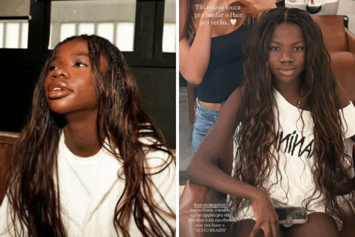 Títi, filha de Giovanna Ewbank e Bruno Gagliasso, adota novo visual para o verão