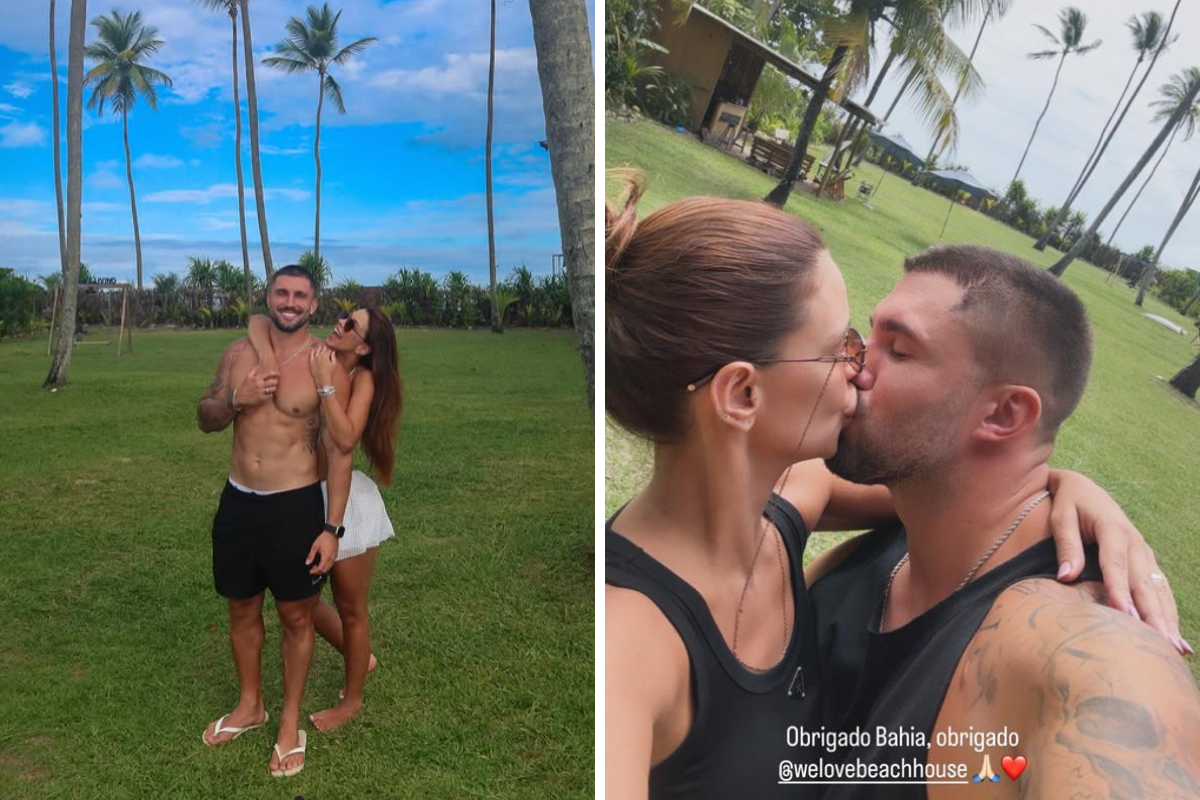 Ex-BBBs Ivy Moraes e Arthur Picoli curtem viagem romântica na Bahia