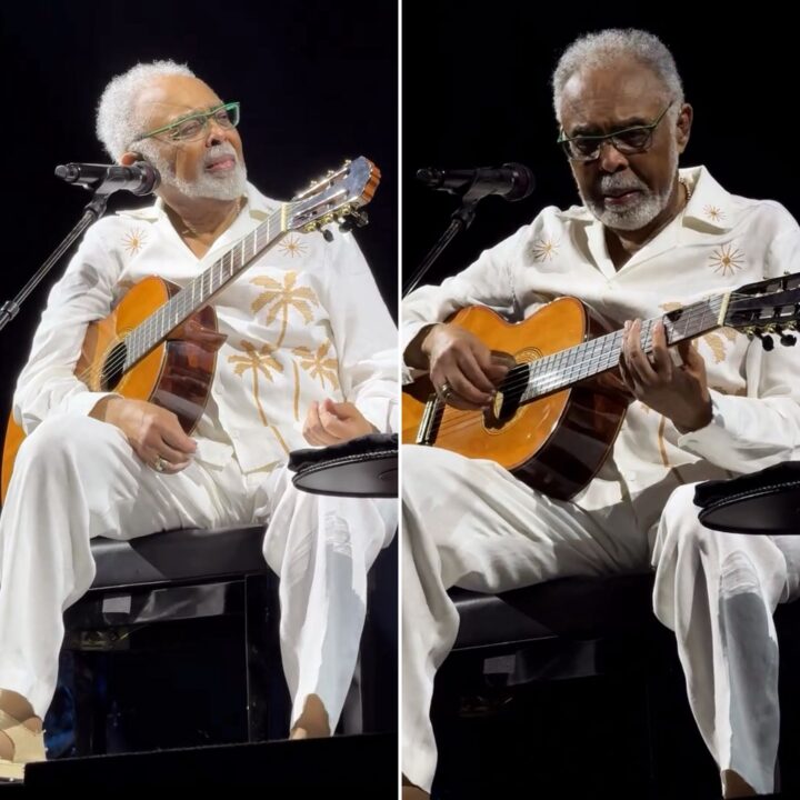 Gilberto Gil se emociona com homenagem de Geraldo Azevedo durante show no Recife; veja vídeo