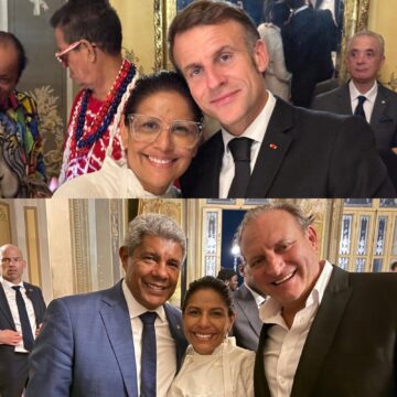 Presidente da França ganha jantar no Palácio Rio Branco após participar da abertura de festival no MAM-BA