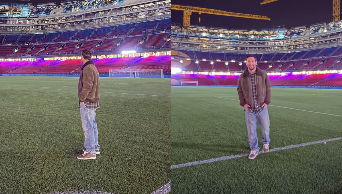 Messi faz visita surpresa às obras do novo Camp Nou e publica mensagem nas redes sociais