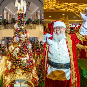 Shopping da Bahia inaugura decoração de Natal em comemoração aos 50 anos e recebe Papai Noel com flashmob; veja como foi