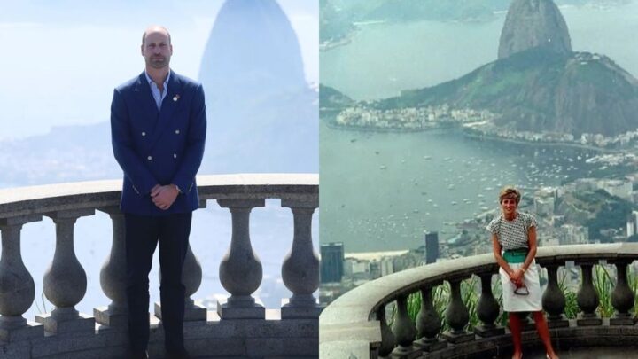 Príncipe William recria foto icônica de Diana em famoso ponto turístico do Rio de Janeiro