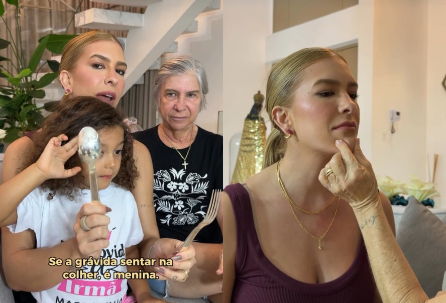 Grávida, Lore Improta diverte ao tentar descobrir sexo do bebê; veja vídeo