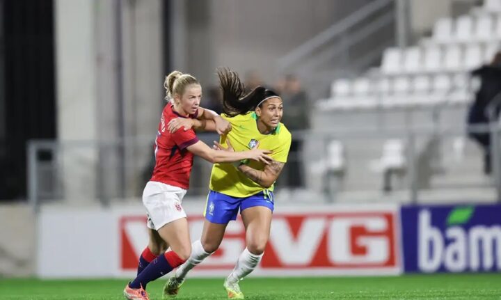 Seleção feminina perde para Noruega em jogo na Espanha