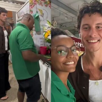 Jovem viraliza após mostrar visita de Shawn Mendes em loja de Salvador: ‘Veio no meu trabalho’