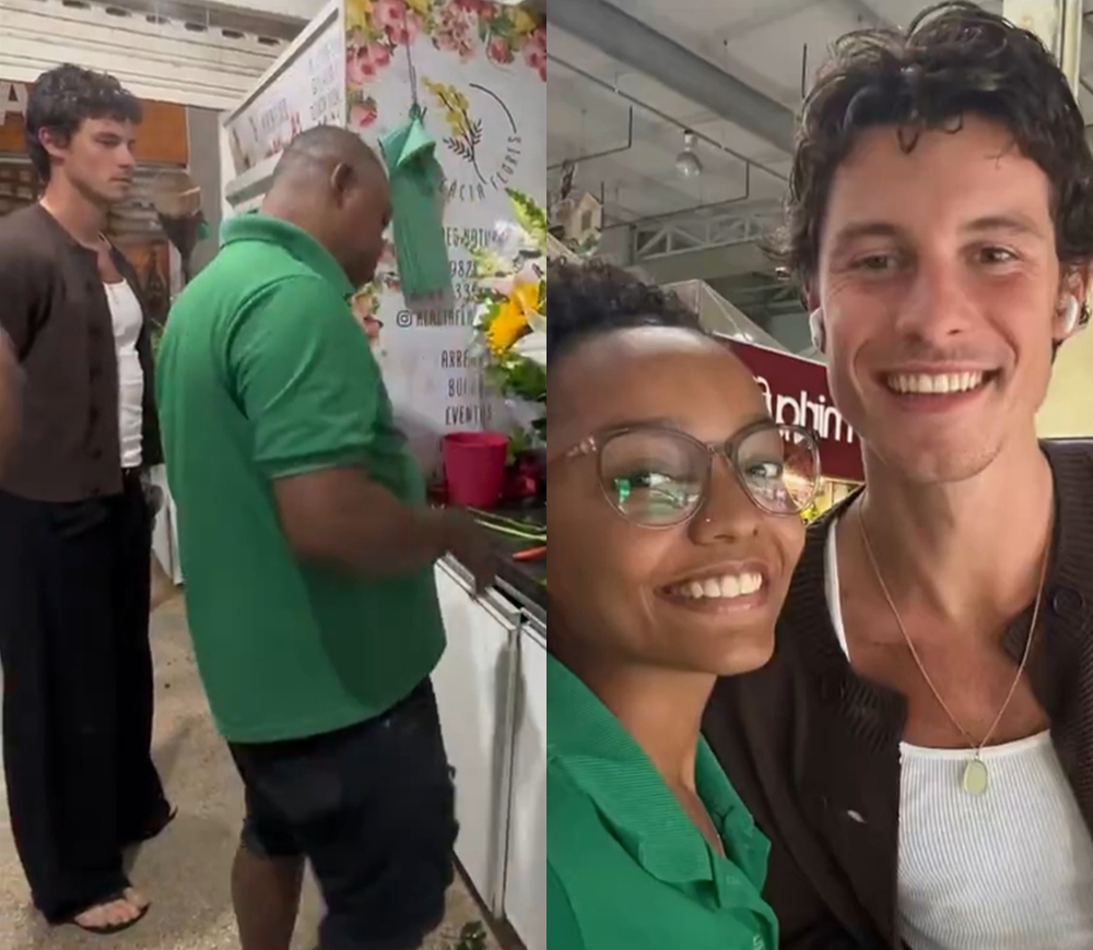 Jovem viraliza após mostrar visita de Shawn Mendes em loja de Salvador: ‘Veio no meu trabalho’