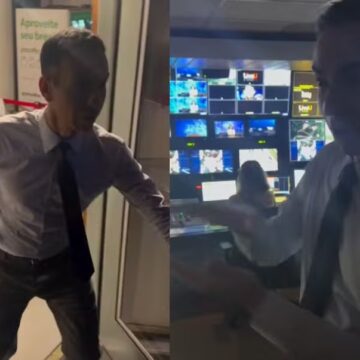 César Tralli mostra ‘cabine de comando’ do JN em vídeo nos bastidores