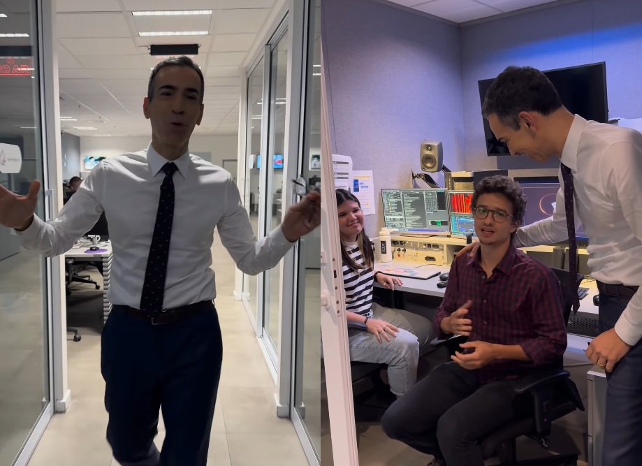 César Tralli mostra bastidores do Jornal Nacional: ‘Pura dedicação’