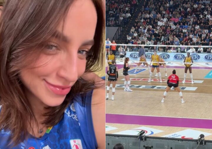 Após assumir namoro, Bruna Unzueta viaja para Itália para ver jogo de Gabi Guimarães