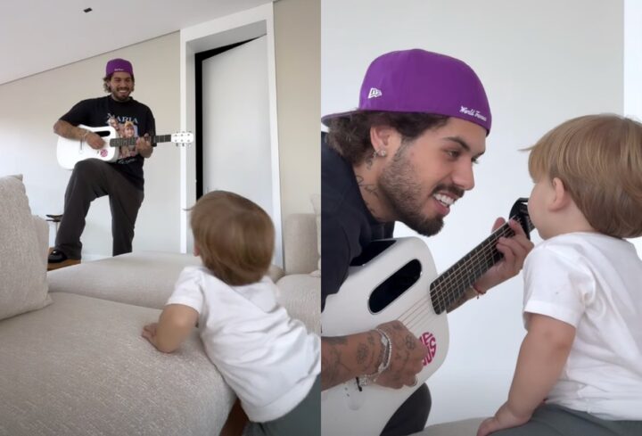 Zé Felipe encanta público ao cantar para o filho José Leonardo; veja vídeo