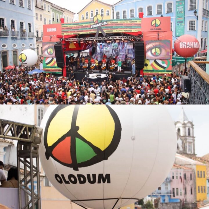 Olodum arrasta multidão no Pelourinho durante encerramento do FEMADUM 2025