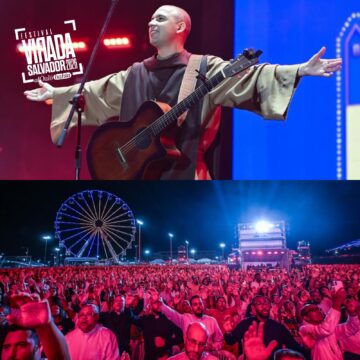 Frei Gilson reúne milhares de fiéis em show de Natal em Salvador; veja vídeo