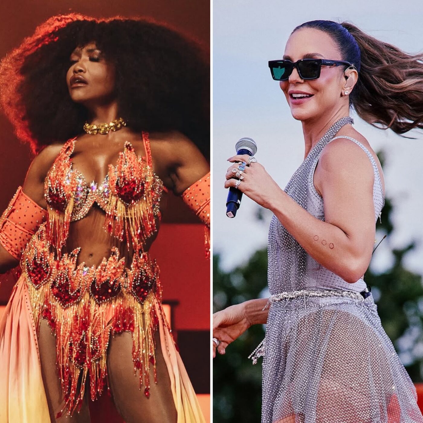 Gaby Amarantos surpreende ao citar Ivete Sangalo durante improviso no Prêmio Multishow